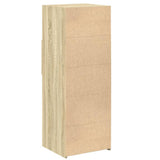 vidaXL Hoge kast 45x42,5x124 cm bewerkt hout wit