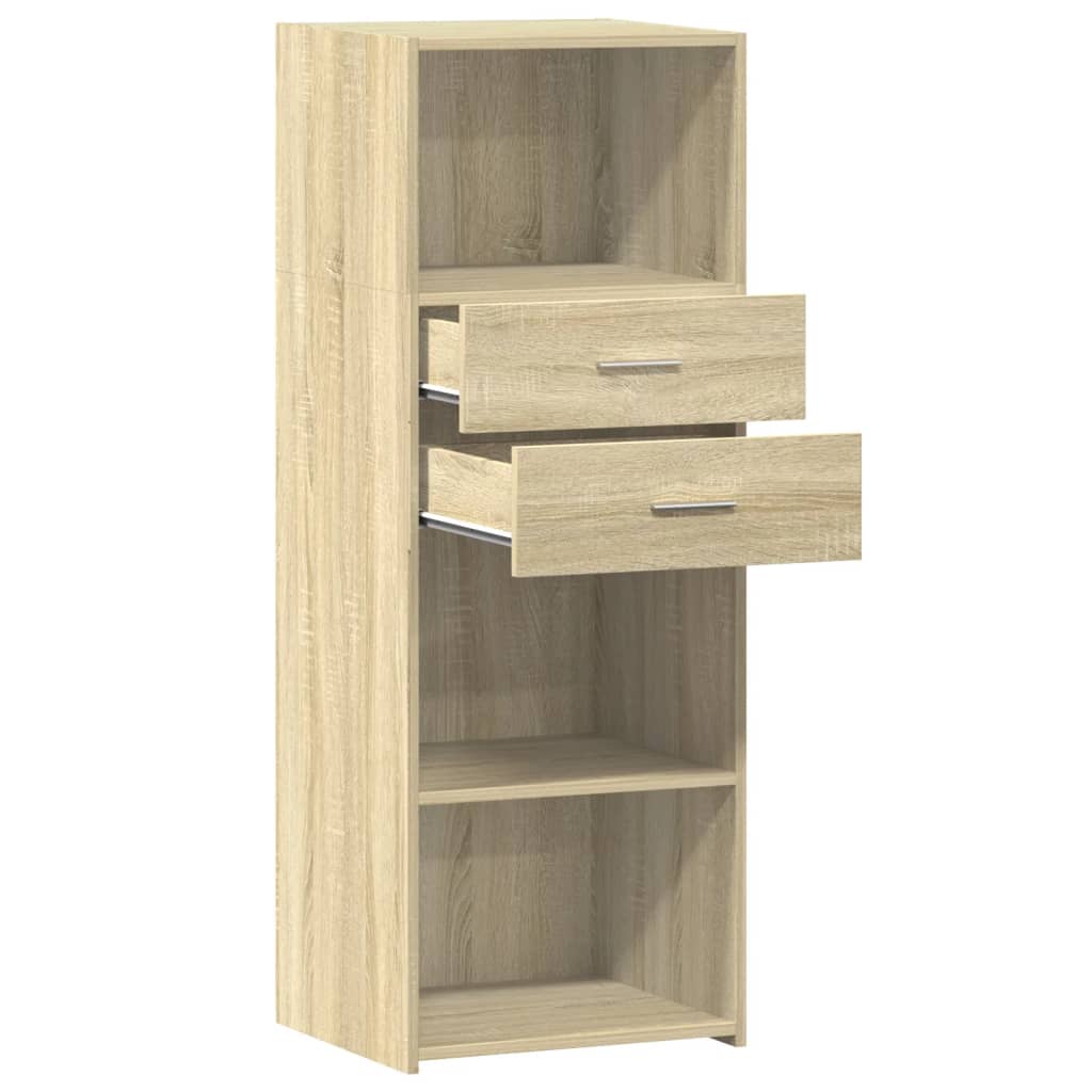vidaXL Hoge kast 45x42,5x124 cm bewerkt hout wit