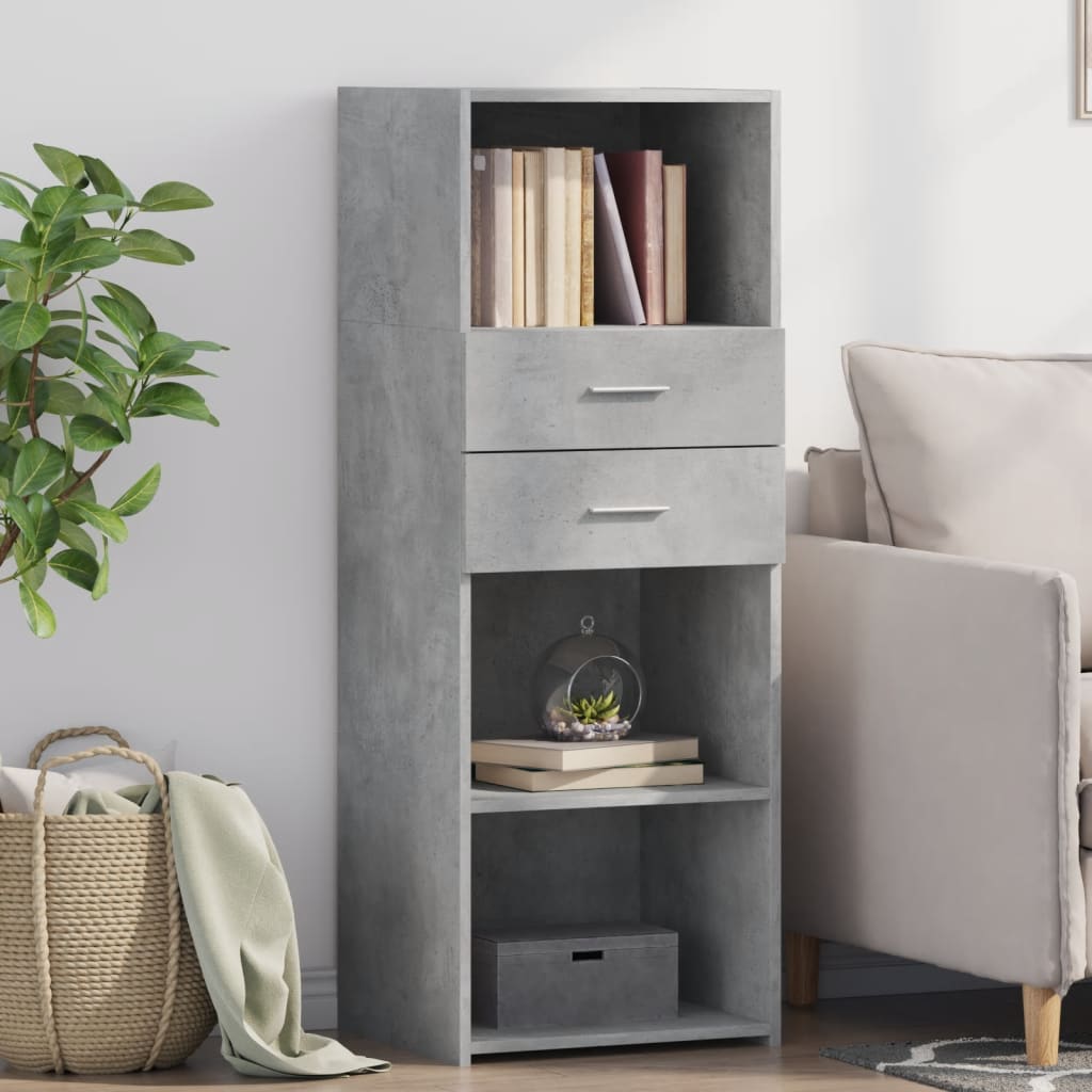 vidaXL Hoge kast 45x42,5x124 cm bewerkt hout wit