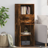 vidaXL Hoge kast 45x42,5x124 cm bewerkt hout wit