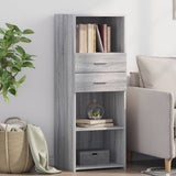 vidaXL Hoge kast 45x42,5x124 cm bewerkt hout wit