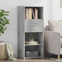 vidaXL Hoge kast 50x42,5x124 cm bewerkt hout wit