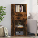 vidaXL Hoge kast 50x42,5x124 cm bewerkt hout wit