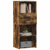 vidaXL Hoge kast 50x42,5x124 cm bewerkt hout wit