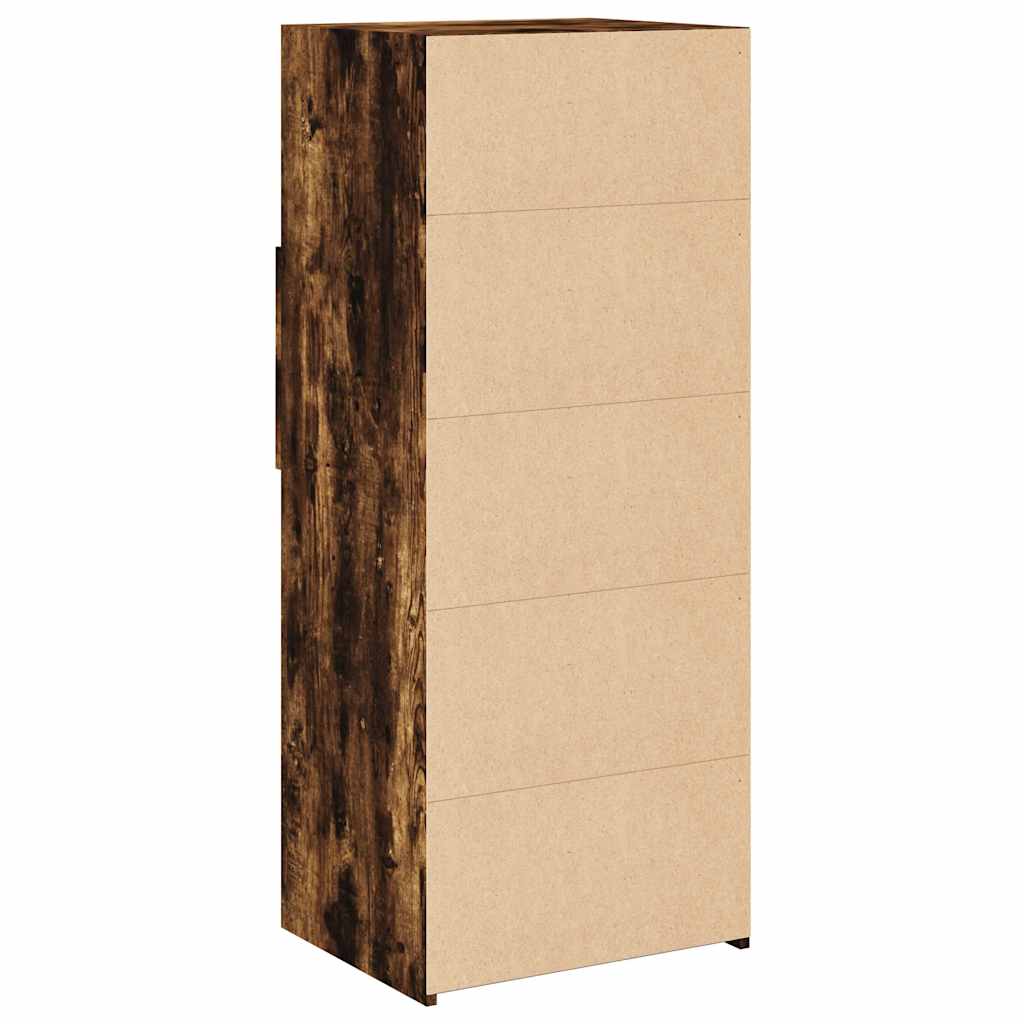 vidaXL Hoge kast 50x42,5x124 cm bewerkt hout wit