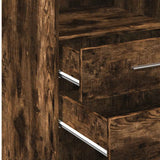 vidaXL Hoge kast 50x42,5x124 cm bewerkt hout wit