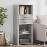 vidaXL Hoge kast 50x42,5x124 cm bewerkt hout wit