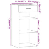 vidaXL Sideboard 45x42.5x93 cm engineered wood white
