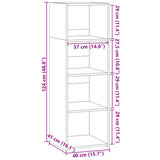 vidaXL Hoge kast 40x41x124 cm bewerkt hout zwart