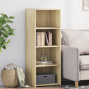 vidaXL Hoge kast 45x41x124 cm bewerkt hout zwart