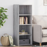 vidaXL Hoge kast 45x41x124 cm bewerkt hout zwart