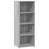 vidaXL Hoge kast 45x41x124 cm bewerkt hout zwart