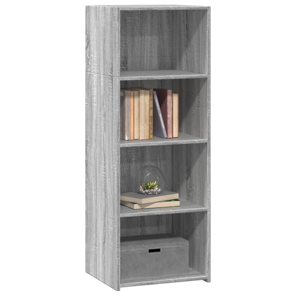 vidaXL Hoge kast 45x41x124 cm bewerkt hout zwart