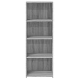 vidaXL Hoge kast 45x41x124 cm bewerkt hout zwart