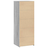 vidaXL Hoge kast 45x41x124 cm bewerkt hout zwart