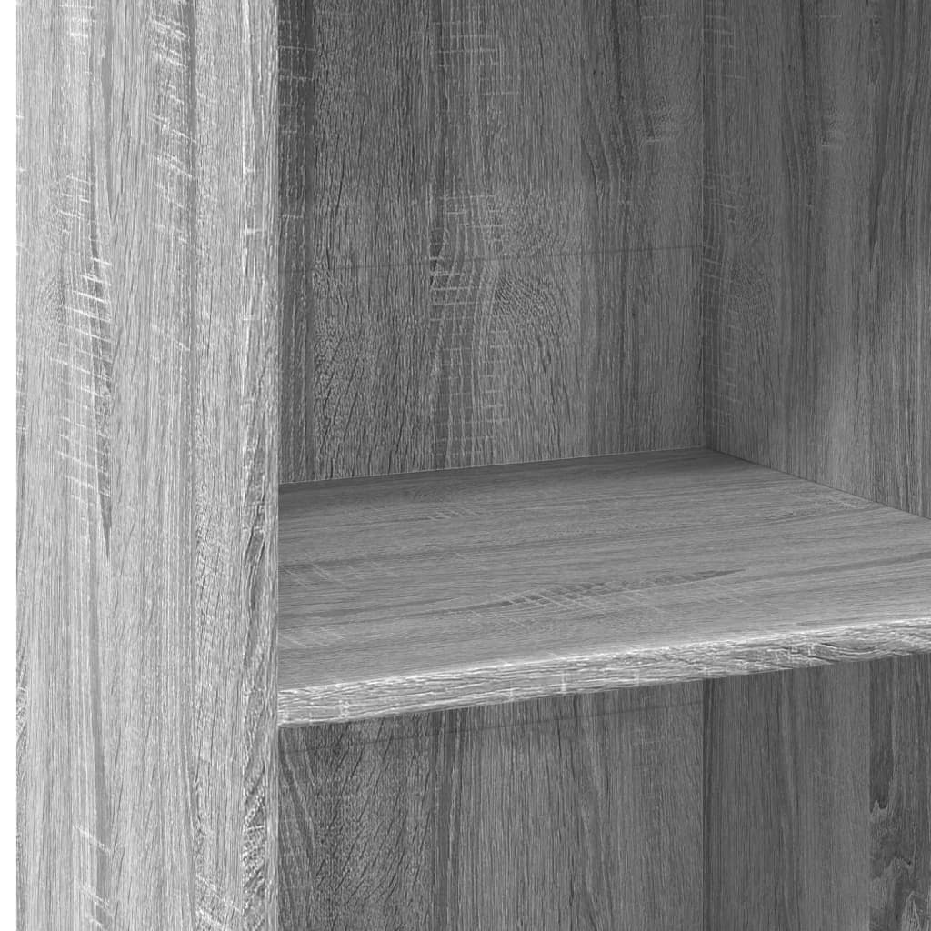 vidaXL Hoge kast 45x41x124 cm bewerkt hout zwart