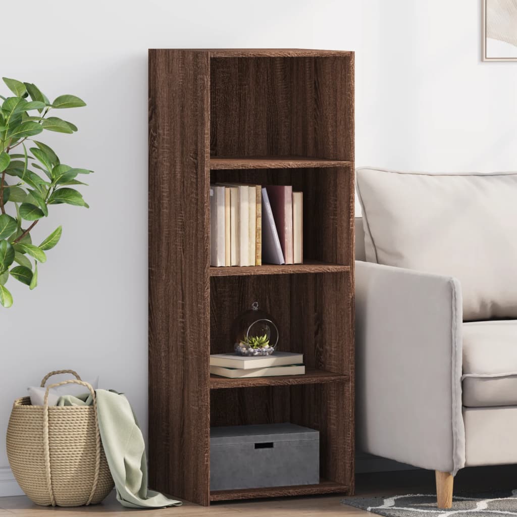 vidaXL Hoge kast 45x41x124 cm bewerkt hout zwart