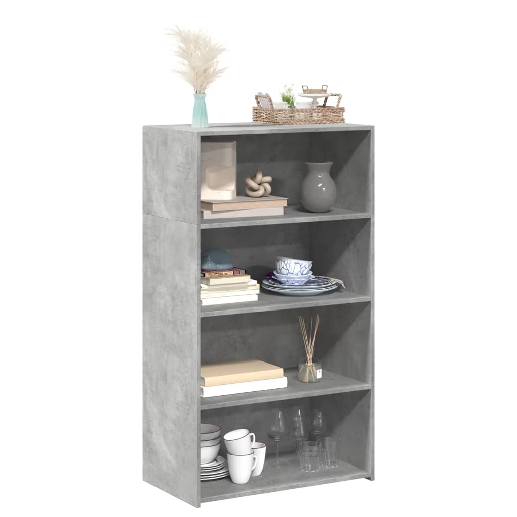 vidaXL Hoge kast 70x41x124 cm bewerkt hout wit