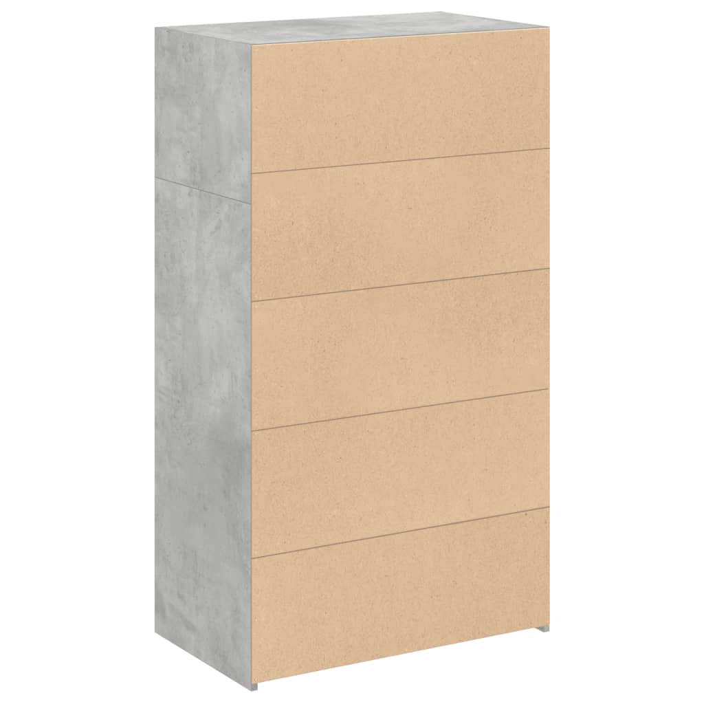 vidaXL Hoge kast 70x41x124 cm bewerkt hout wit