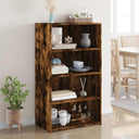 vidaXL Hoge kast 70x41x124 cm bewerkt hout wit