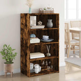 vidaXL Hoge kast 70x41x124 cm bewerkt hout wit