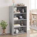 vidaXL Hoge kast 70x41x124 cm bewerkt hout wit
