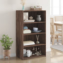 vidaXL Hoge kast 70x41x124 cm bewerkt hout wit