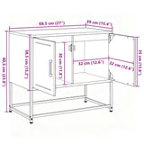 vidaXL TV cabinet 68.5x39x60.5 cm steel anthracite