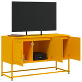 vidaXL Tv-meubel 100,5x39x60,5 cm staal zwart
