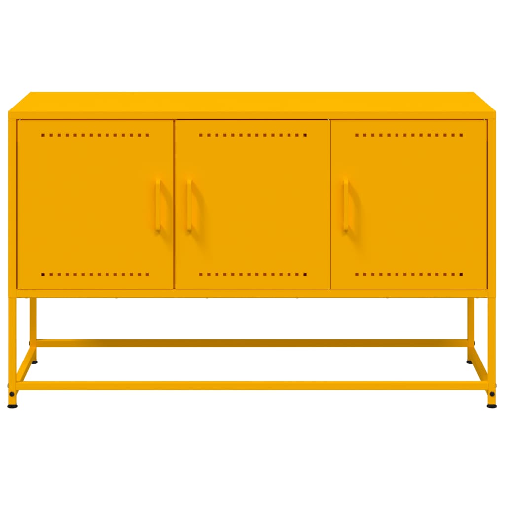 vidaXL Tv-meubel 100,5x39x60,5 cm staal zwart