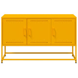 vidaXL Tv-meubel 100,5x39x60,5 cm staal zwart
