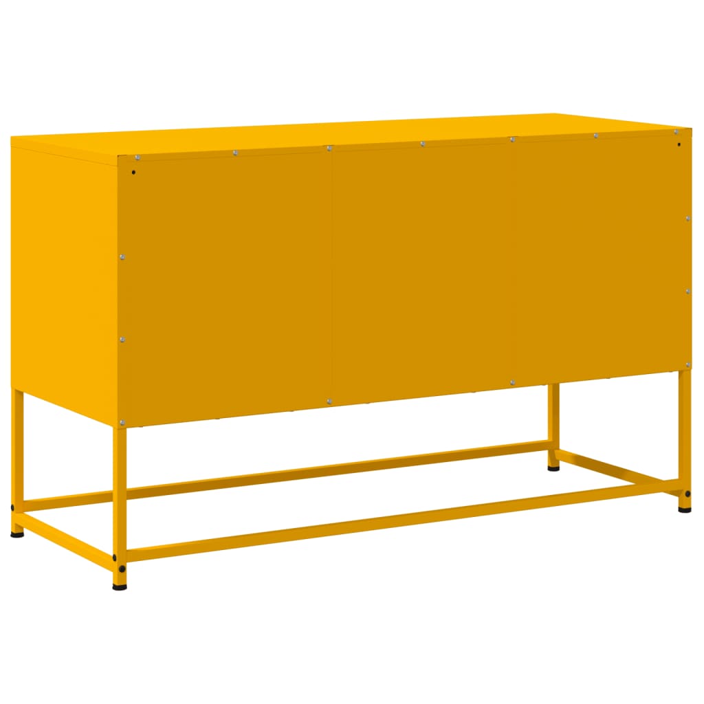 vidaXL Tv-meubel 100,5x39x60,5 cm staal zwart