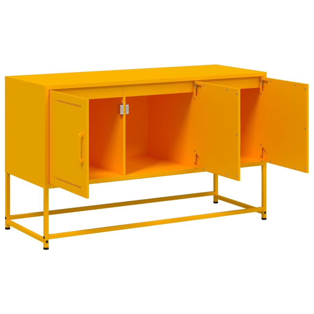 vidaXL Tv-meubel 100,5x39x60,5 cm staal zwart