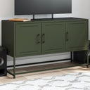 vidaXL Tv-meubel 100,5x39x60,5 cm staal zwart