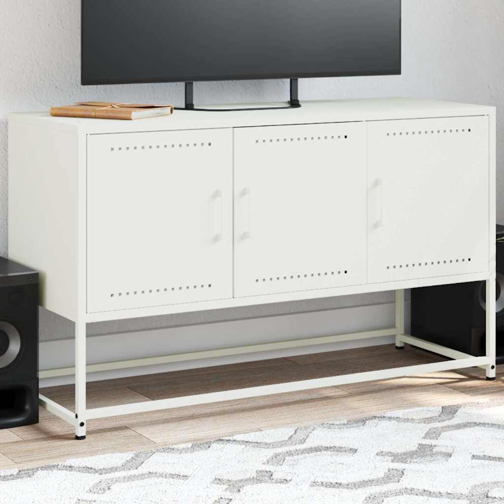 vidaXL Tv-meubel 100,5x39x60,5 cm staal zwart