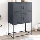 vidaXL Dressoir 68,5x38,5x107 cm staal zwart