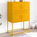 vidaXL Dressoir 68,5x38,5x107 cm staal zwart
