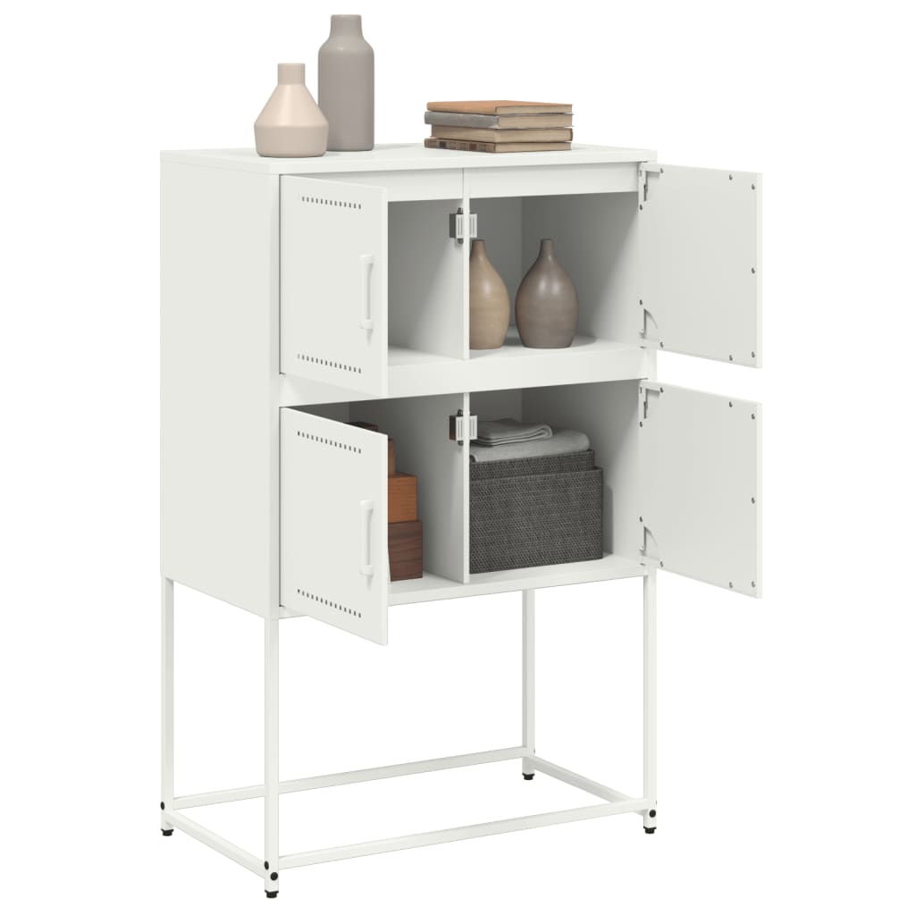 vidaXL Dressoir 68,5x38,5x107 cm staal zwart