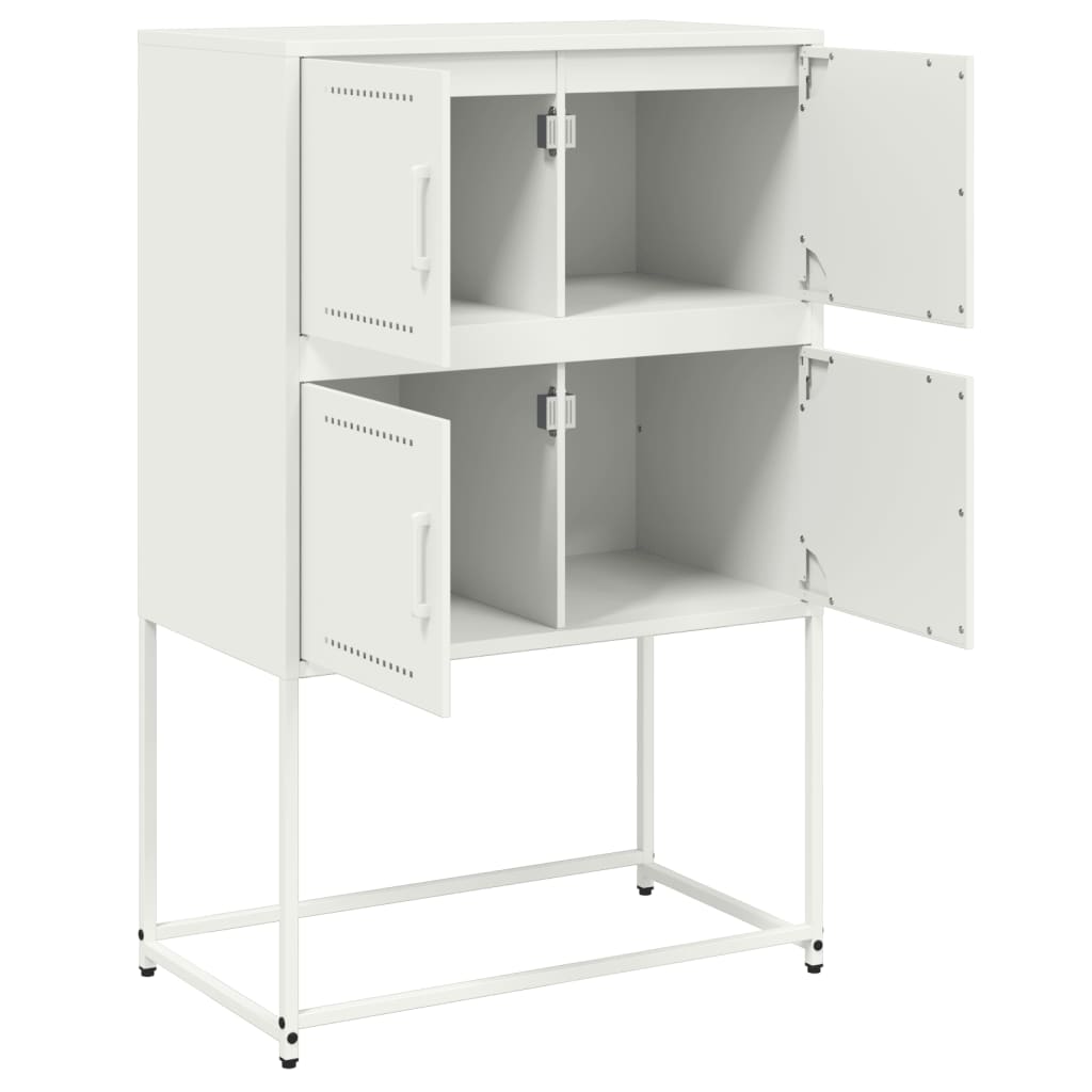 vidaXL Dressoir 68,5x38,5x107 cm staal zwart