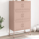 vidaXL Dressoir 68,5x38,5x123,5 cm staal zwart