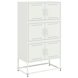 vidaXL Dressoir 68,5x38,5x123,5 cm staal zwart