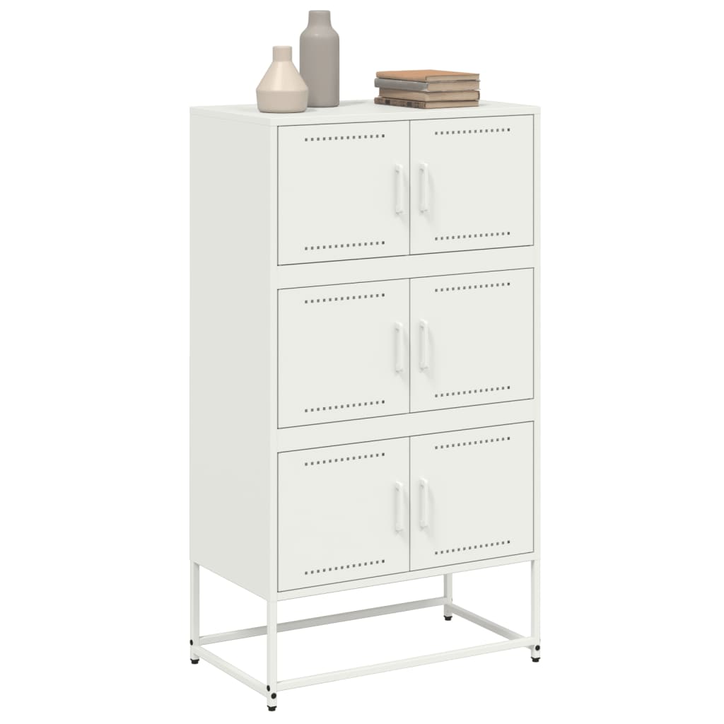 vidaXL Dressoir 68,5x38,5x123,5 cm staal zwart