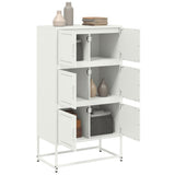 vidaXL Dressoir 68,5x38,5x123,5 cm staal zwart