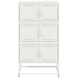 vidaXL Dressoir 68,5x38,5x123,5 cm staal zwart