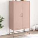 vidaXL Hoge kast 68,5x38,5x123,5 cm staal zwart