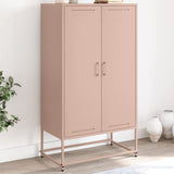 vidaXL Hoge kast 68,5x38,5x123,5 cm staal zwart