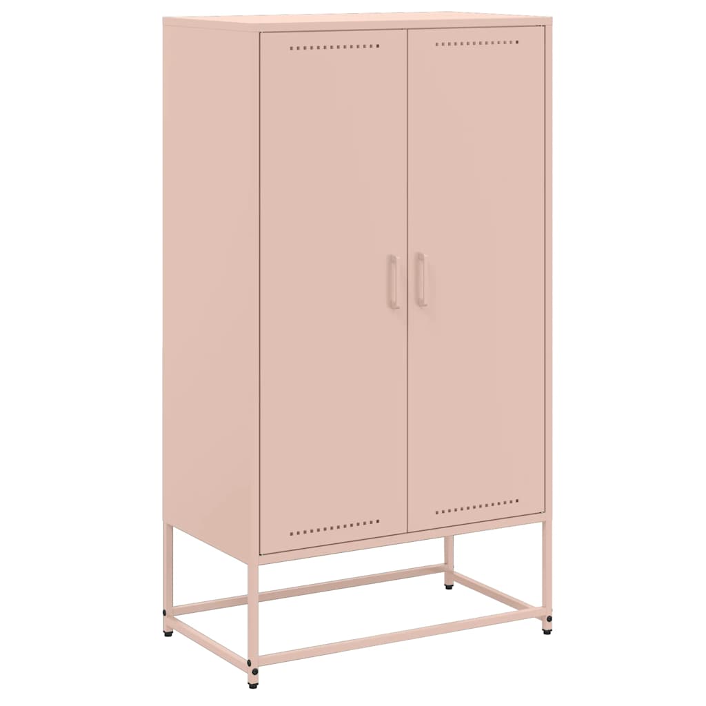 vidaXL Hoge kast 68,5x38,5x123,5 cm staal zwart