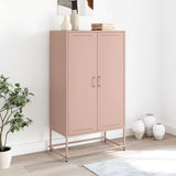 vidaXL Hoge kast 68,5x38,5x123,5 cm staal zwart