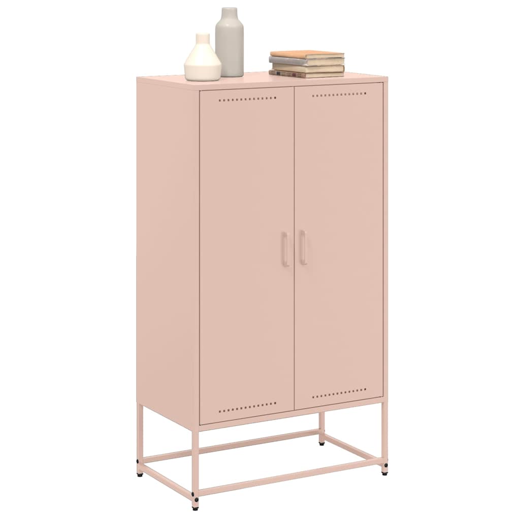 vidaXL Hoge kast 68,5x38,5x123,5 cm staal zwart