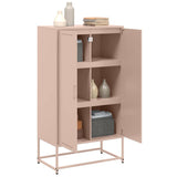 vidaXL Hoge kast 68,5x38,5x123,5 cm staal zwart
